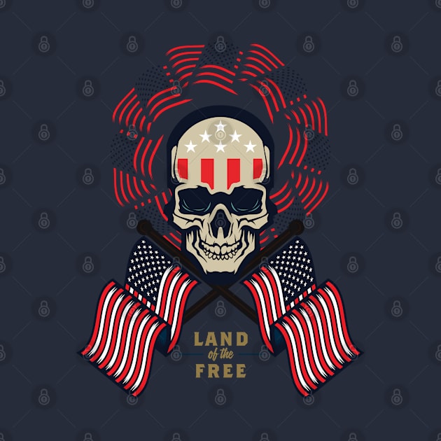 Americana Skull v2 by Bag O' Bones