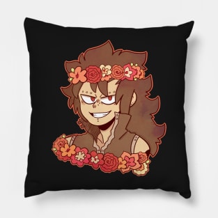 Gajeel Flower Crown sticker Pillow