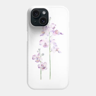 purple orchid watercolor Phone Case