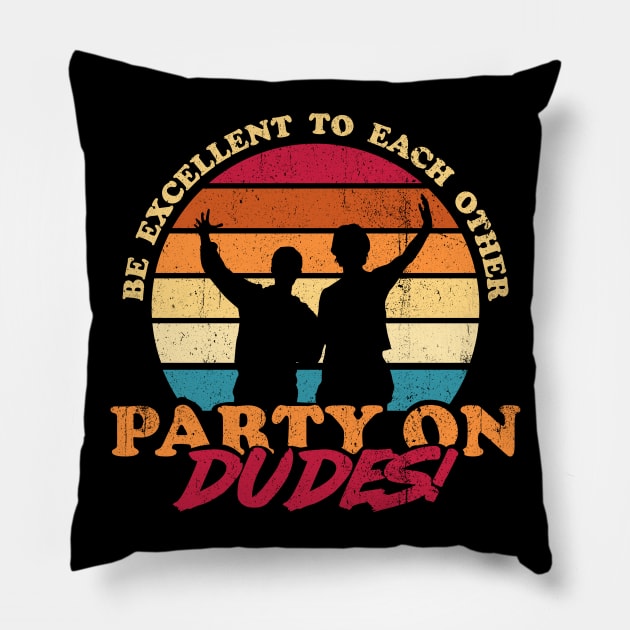 Excellent Adventure of Bill and Ted Pillow by wookiemike