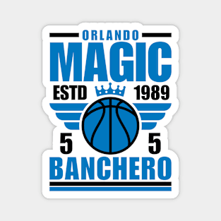 Orlando Magic Banchero 5 Basketball Retro Magnet