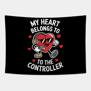 My Heart Belongs to the Controller - Gaming Love Tapestry