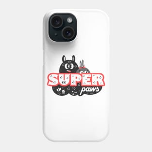 Super Paws - white Phone Case