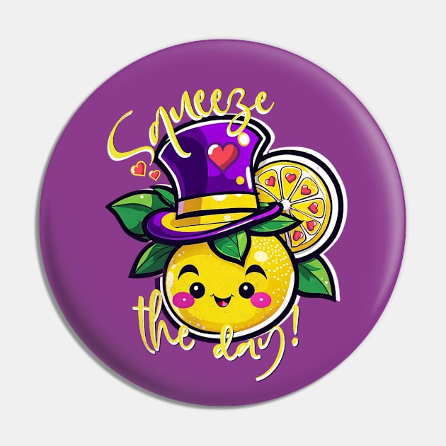Kawaii lemon funny saying - Squeeze the day! Pin by alcoshirts