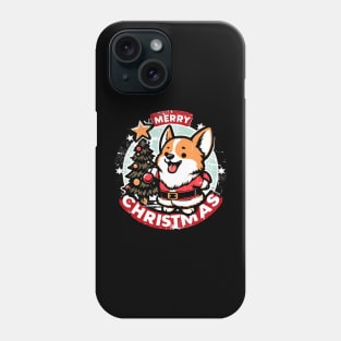 Retro Christmas Corgi Gifts For Dog Lovers Phone Case