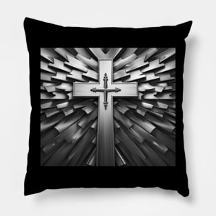 Christian Steel Cross, 3D Graphic Tees Pillow