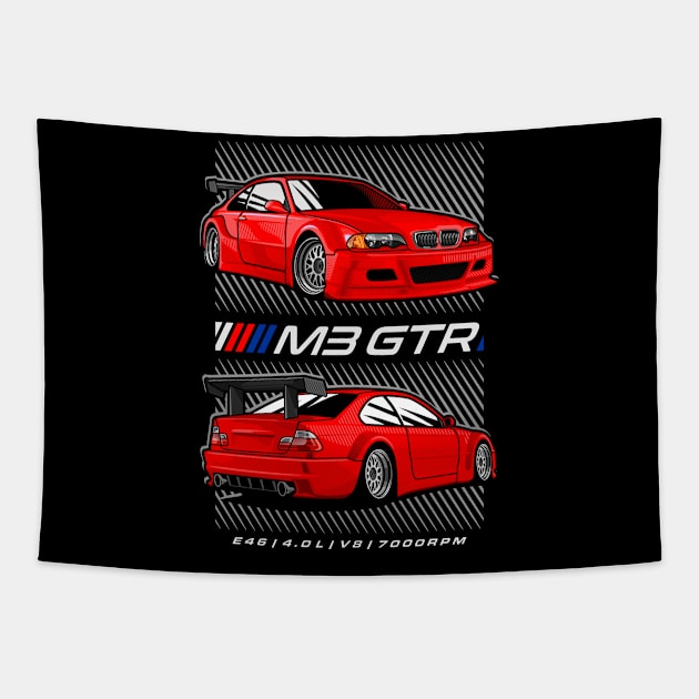 BMW M3 GTR Tapestry by celengan