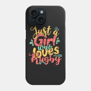 Just A Girl Who Loves Rugby Gift product Phone Case