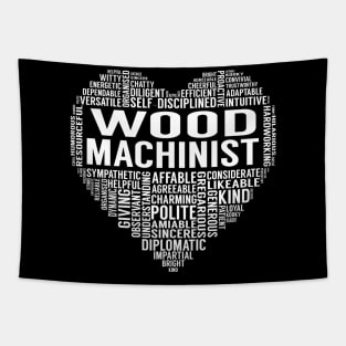 Wood Machinist Heart Tapestry