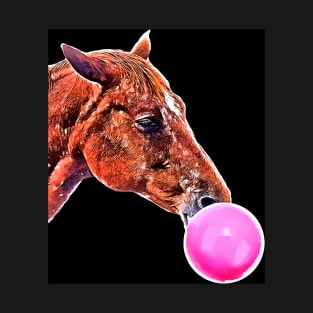 Bubblegum Horse Profile T-Shirt