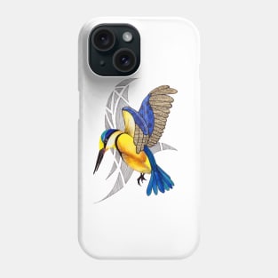 Sacred Kingfisher in flight Phone Case