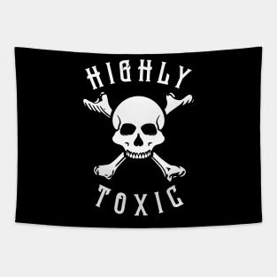 Highly Toxic Skull Crossbones Tapestry