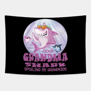 Cool Grandma Shark - Spoiling My Grandkids Tapestry