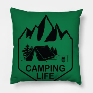 Camping Mountain Pillow