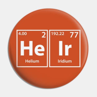 Heir (He-Ir) Periodic Elements Spelling Pin