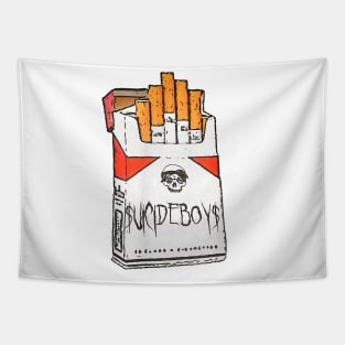 Vintage Marlboro Smoking Tobacco Shirt | Retro Cigarette Design Tee | Funny Ironic "Smoking is Cool" Tee Tapestry