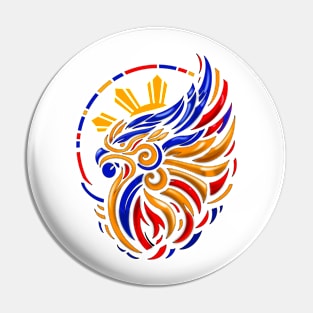 "Eagle's Embrace: The Radiant Spirit of the Philippine Sun" Pin