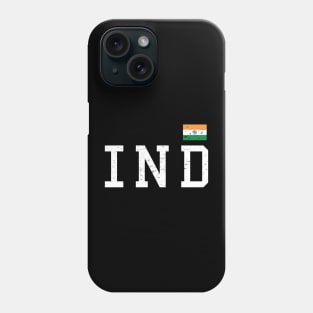 IND India Flag in Tricolor Desi Indian Patriotic Design Phone Case