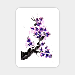 Purple Cherry Blossoms Magnet