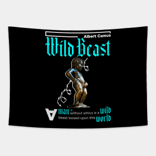 Wild Beast blue Tapestry