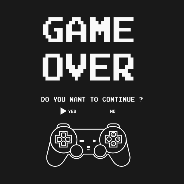 GAME OVER T-SHIRT by GoodLuck-Man