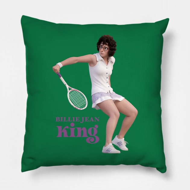 Billie Jean King Pillow by BAJAJU