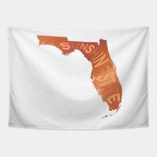 Florida Sunset - Sunshine State Outline Tapestry