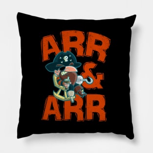 Arr & Arr - Funny Rest And Relaxation Pirate On Vacation Pillow