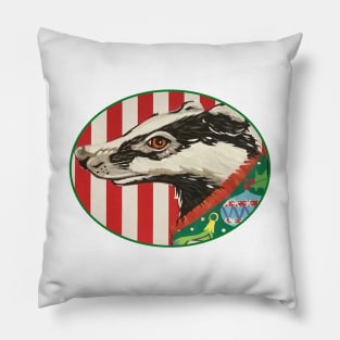 Ugly Sweater Badger Pillow