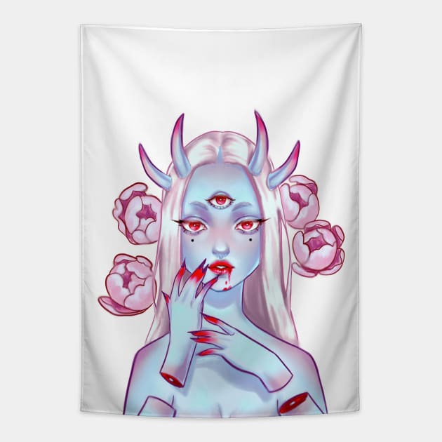 Demon Girl Tapestry by EmiliaMichaelis