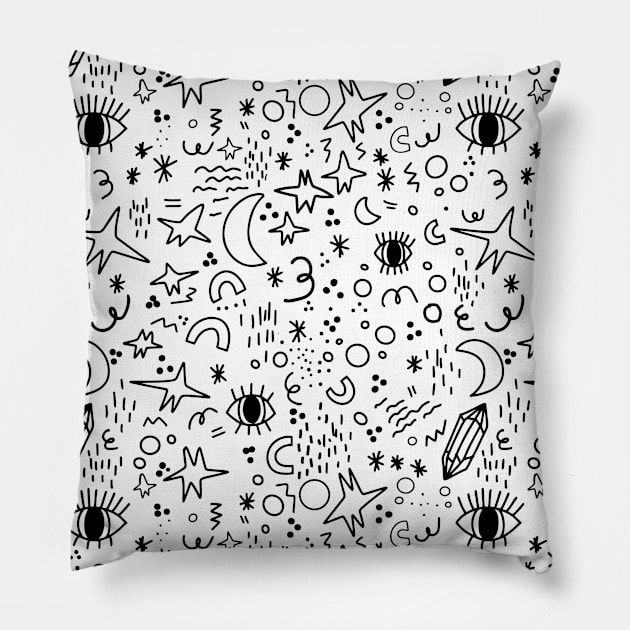 Magical doodles Pillow by Elena Choo