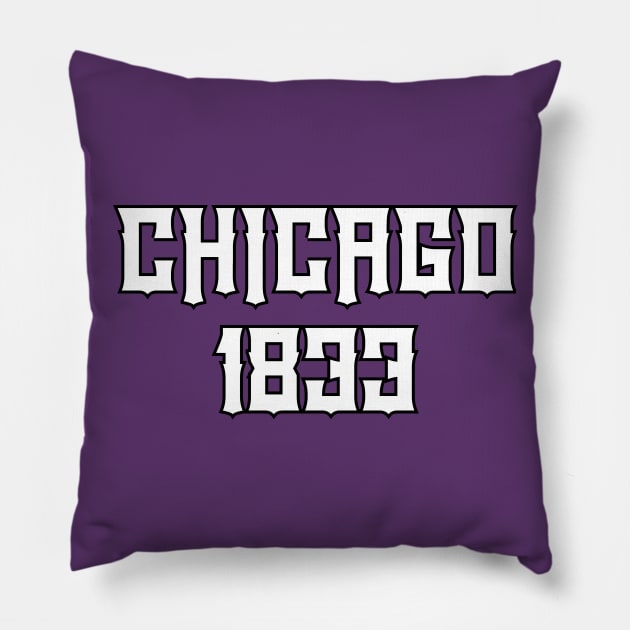 Chicago 1833 Pillow by Travellers