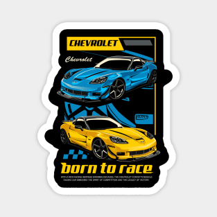 C6 Corvette Born to Race Magnet