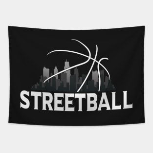 Streetball Skyline - for streetbasket player Tapestry