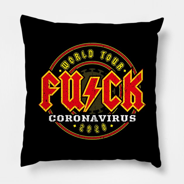 FUCK Covid World Tour Pillow by Olipop