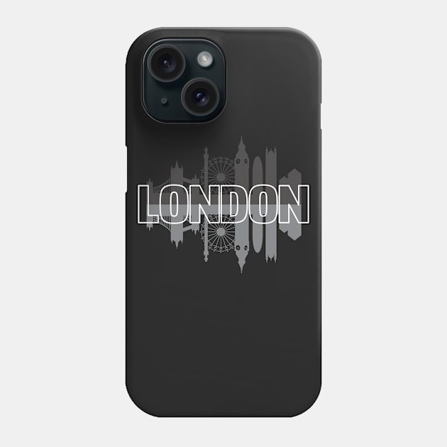 London, England Skyline Phone Case by Suniquin