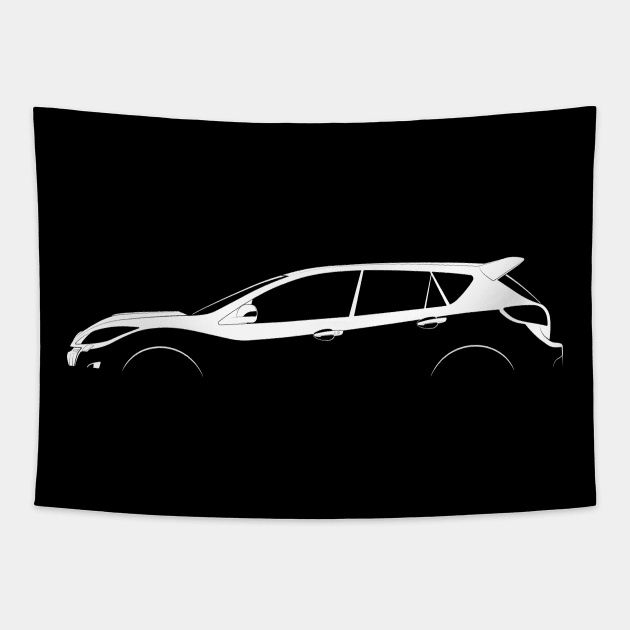 Mazdaspeed3 (BL) Silhouette Tapestry by Car-Silhouettes