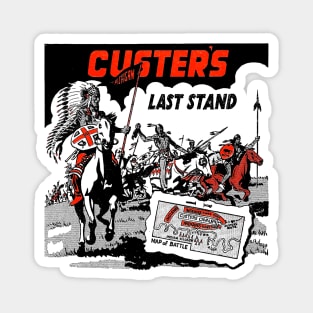 Custers Last Stand Buffalo Bill Western Cowboy Retro Comic Magnet