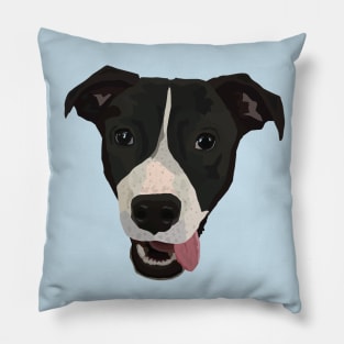 Cute Dog with Tongue Hanging Out Pillow