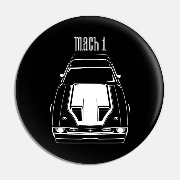 Ford Mustang Mach 1 1971-1972 - White Stripe Pin by V8social