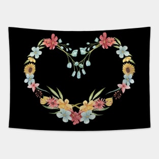 Flower Heart Tapestry