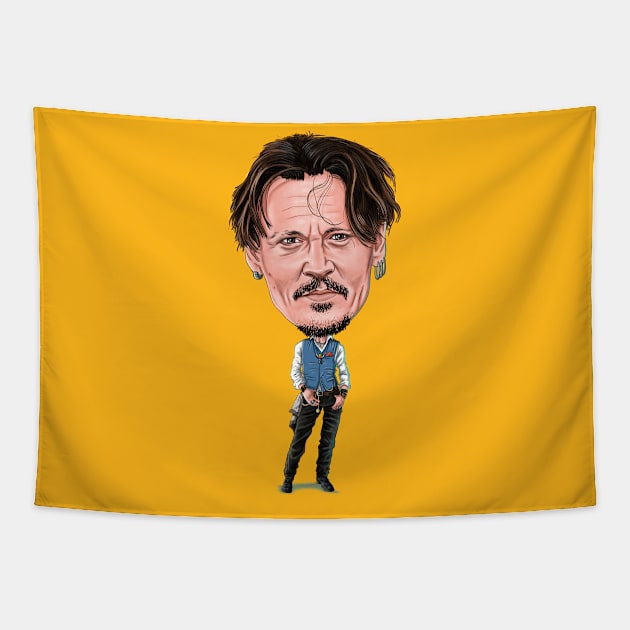 Johnny Caricature Tapestry by tabslabred