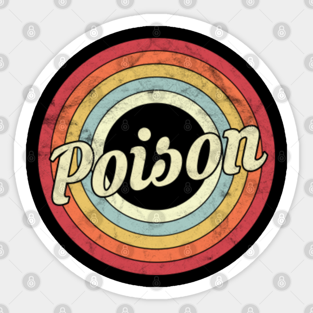 Poison 80s Retro Style Sticker