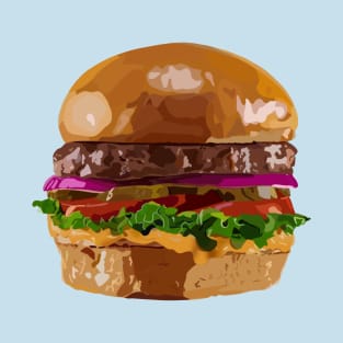 Hamburger realistic drawing T-Shirt