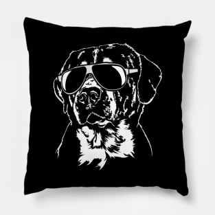 Proud Greater Swiss Mountain Dog sunglasses cool dog Pillow