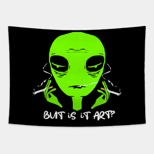 Aliens Cigarette Smoking Ufo Scifi Solar Tapestry