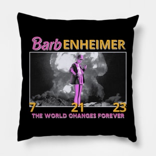 Barbenheimer 2023 Retro Look Fan Art Design Pillow