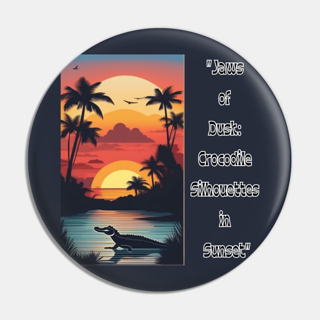 "Jaws of Dusk: Crocodile Silhouettes in Sunset" Pin by abdellahyousra