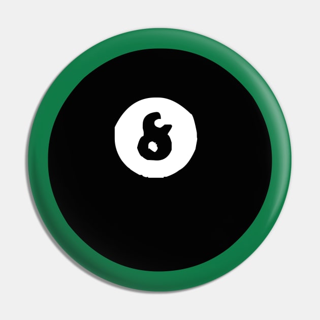 MAGIC 8 BALL Pin by EdsTshirts