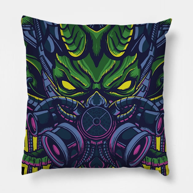 Devil Mask Pillow by RichoIrvansyah